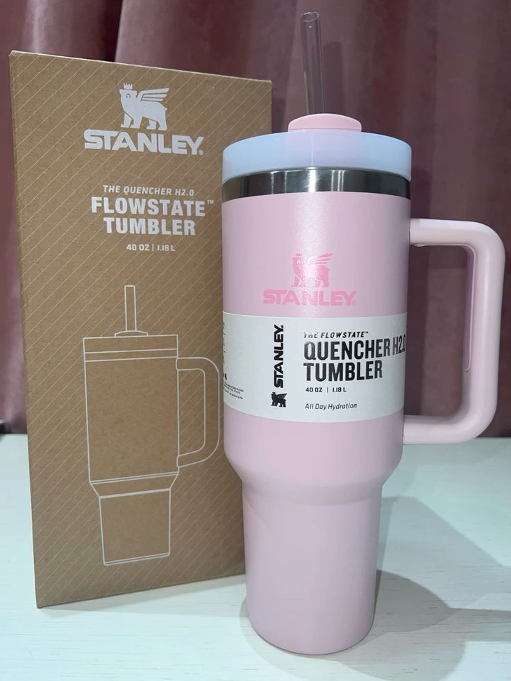 " Pink Stanley Tumbler 40 oz "